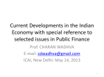 Current Developments in the Indian Economy with s.r. to selected