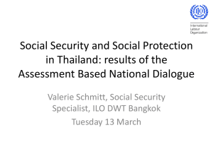 Social Security and Social Protection in Thailand: results of the