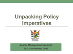 Unpacking policy imperatives - Mpumalanga Provincial Government