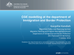 CGE modelling at the department of Immigration and Border Protection