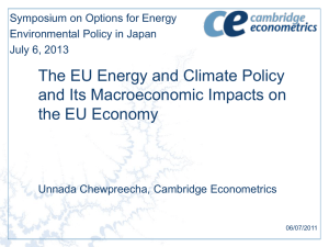 Economic Impacts of the EU*s Proposed 30% Target