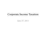 Corporate Income Taxation