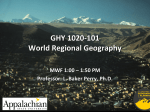 GHY 1020-107 World Regional Geography