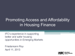 Dr. Friedemann Roy, Global Product Lead, IFC Housing Finance