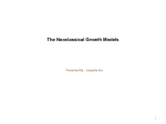 The Neoclassical Growth Models