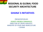Ghana`s Initiatives by the Ministry of Food and Agriculture