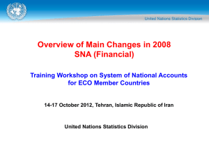 8. Overview of Main Changes in 2008 SNA (Financial)