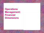 Operations Management Financial Dimensions