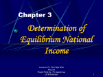 Determination of Equilibrium National Income