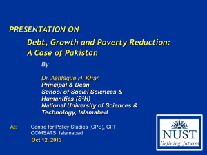 Debt Growth and Poverty Reduction Case of Pakistan