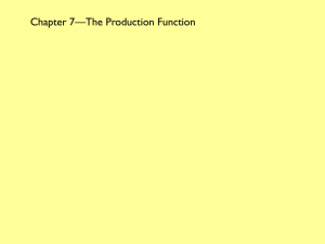 PowerPoint Notes on the Production Function and more