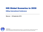 IHS Global Scenarios to 2030 OilExp International Conference