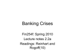 Banking crises