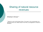 Sharing of natural resource revenues