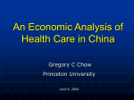 An Institutional and Econometric Study of Health Care in China