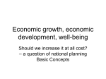 Economic growth, economic development, well