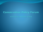 Towards a ‘CPF Model’ - Conservative Policy Forum