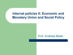 The Political Economy of Economic and Monetary Union