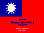 A LOOK AT Taiwan’s state Policy 1950