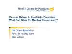 A Comparison of Pension Reform in the EU – 27: What