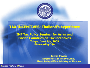 Optimal Excise Tax: Are they viable for Thailand