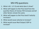 MV=PQ questions - CHS Commerce Department