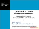 Contrasting the Malaysian and the GCC Takaful Experience
