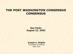 Washington Consensus - Columbia University