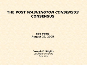 Washington Consensus - Columbia University