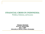 FINANCIAL CRISIS INDONESIA: PROBLEM, SOLUTION, AND …