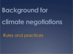 Background for climate negotiations
