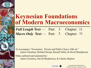 Keynesian foundations of modern macroeconomics