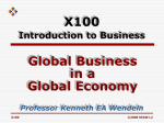 X100 Introduction to Business