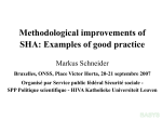 Good practice examples of SHA