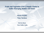 Fruits and Vegetables (F&V) Supply Chains in India