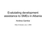 Evalutating development assistance to SMEs in Albania