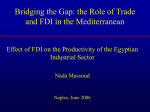 FDI and Growth in Egypt: Effects, Channels and Causality