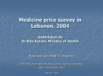 Medicine price survey in