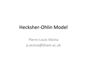 Hecksher-Ohlin Model