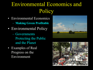 Environmental Economics and Policy