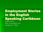 Employment Stories in the English Speaking Caribbean