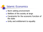 Islamic Economics - James Madison University