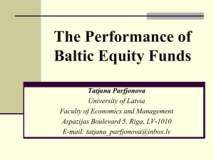 Baltijas ieguldījumu fondu tirgus analīze