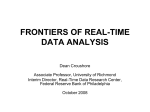 RESEARCH WITH REAL-TIME MACROECONOMIC DATA