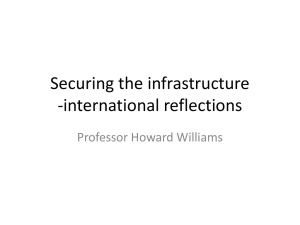 Securing the infrastructure-international reflections