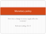Ch 15 Monetary policy