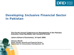 Pakistan Financial Inclusion Programme: Programme Design