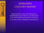 ZIMBABWE COUNTRY REPORT