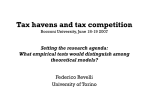 Tax havens and tax competition Bocconi University, June 18