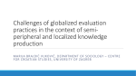 Challenges of globalized evaluation practices in the